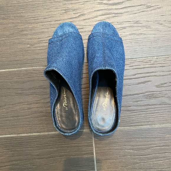 3.1 Phillip Lim Open atone Cube Denim Slides size 36 - Picture 3 of 13